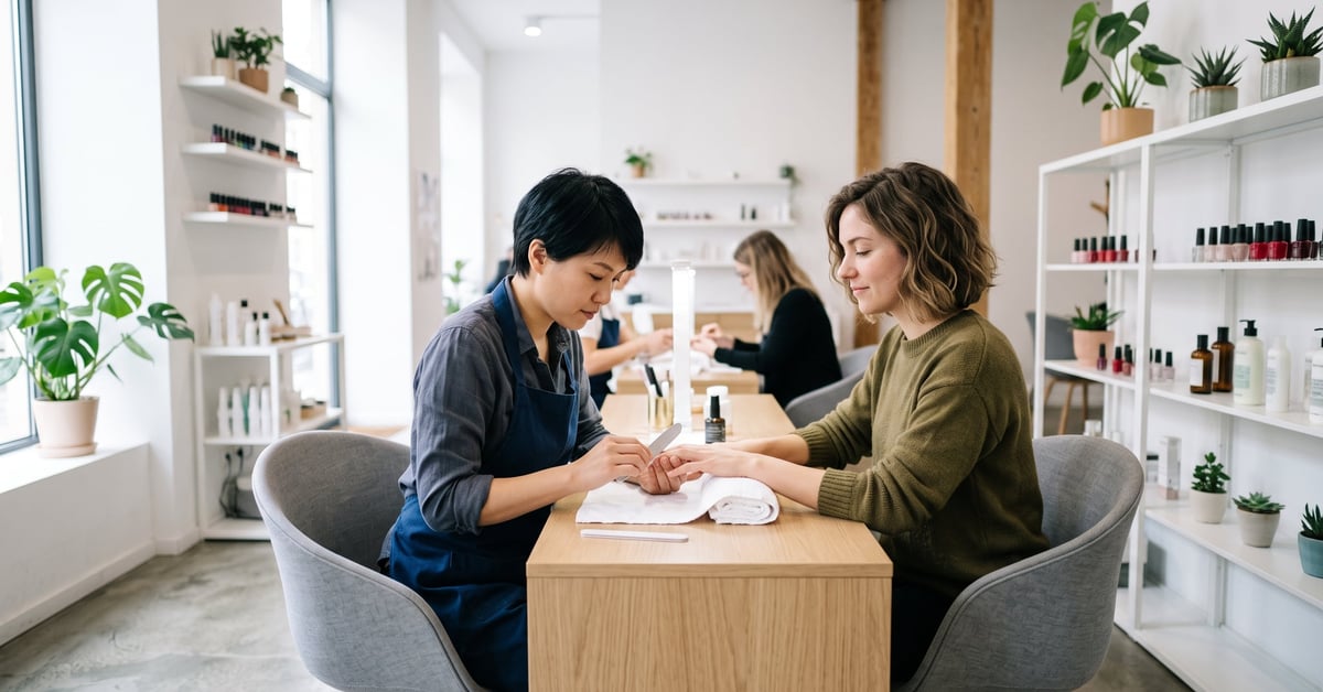 Manucure autour de moi : mains soignées dans un salon de beauté moderne