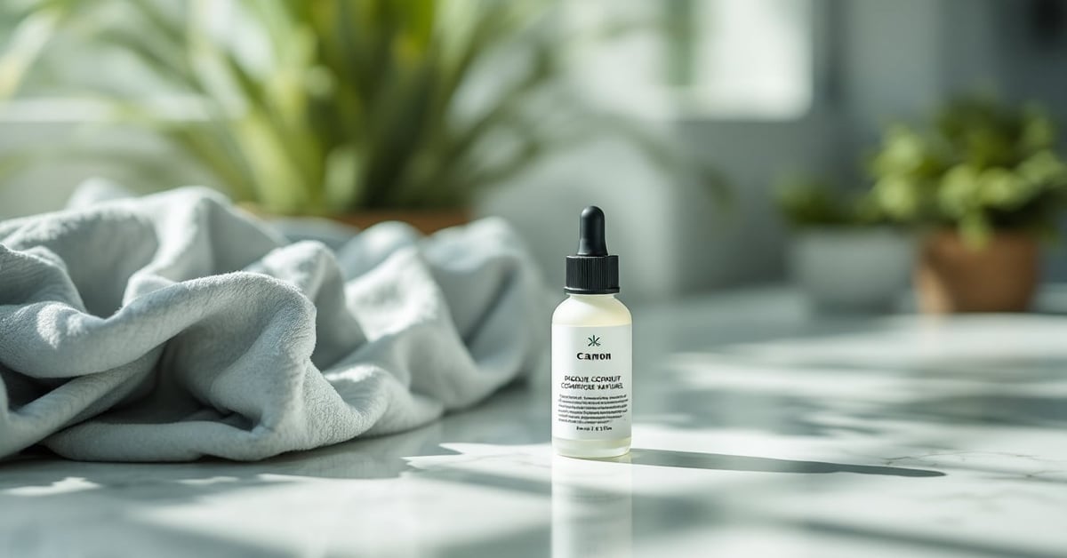 Produits cosmétiques naturels posés sur une surface épurée – soins bio et ingrédients végétaux